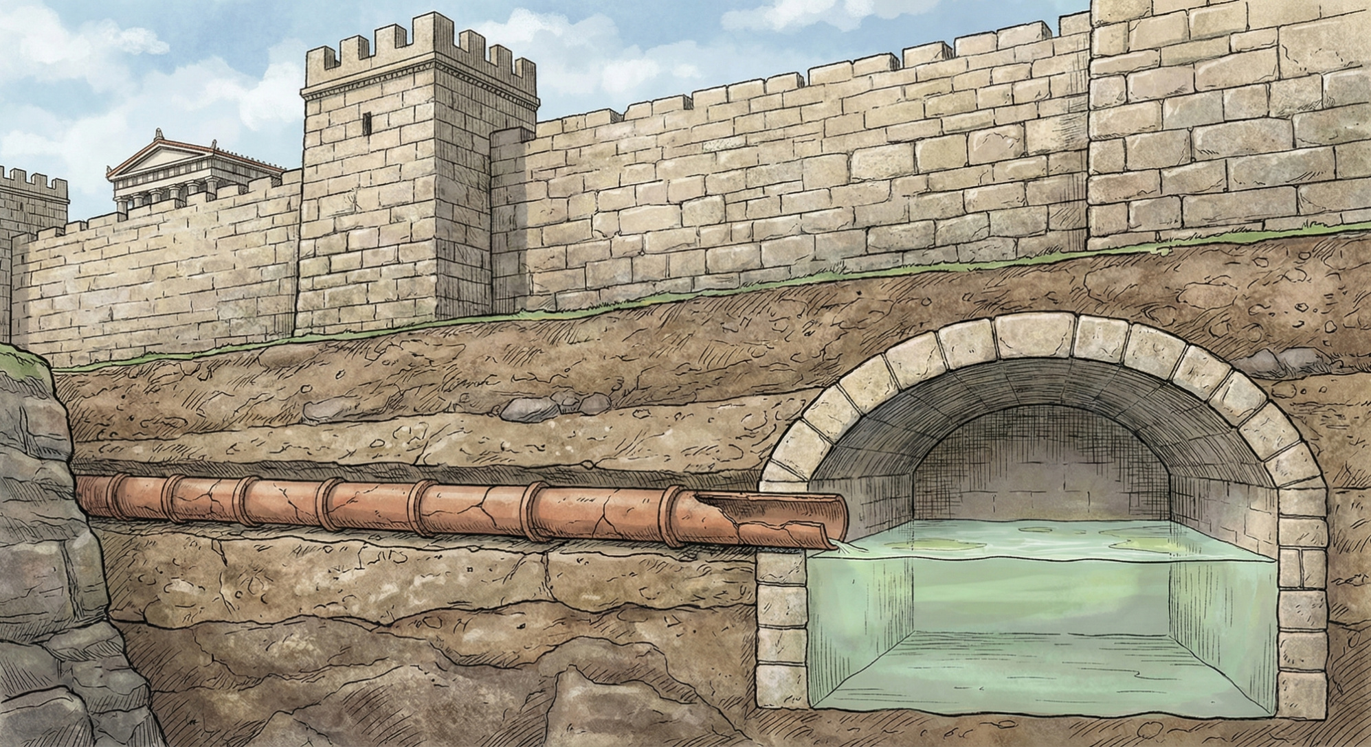 The Pipe Under the Wall